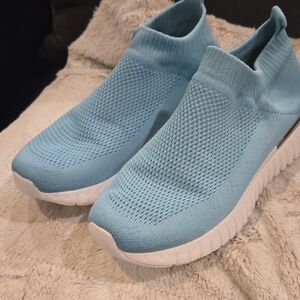 ILSE JACOBSEN Sky Blue Slip-On Sneakers